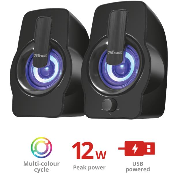 Gemi RGB 2.0 Speaker Set - black